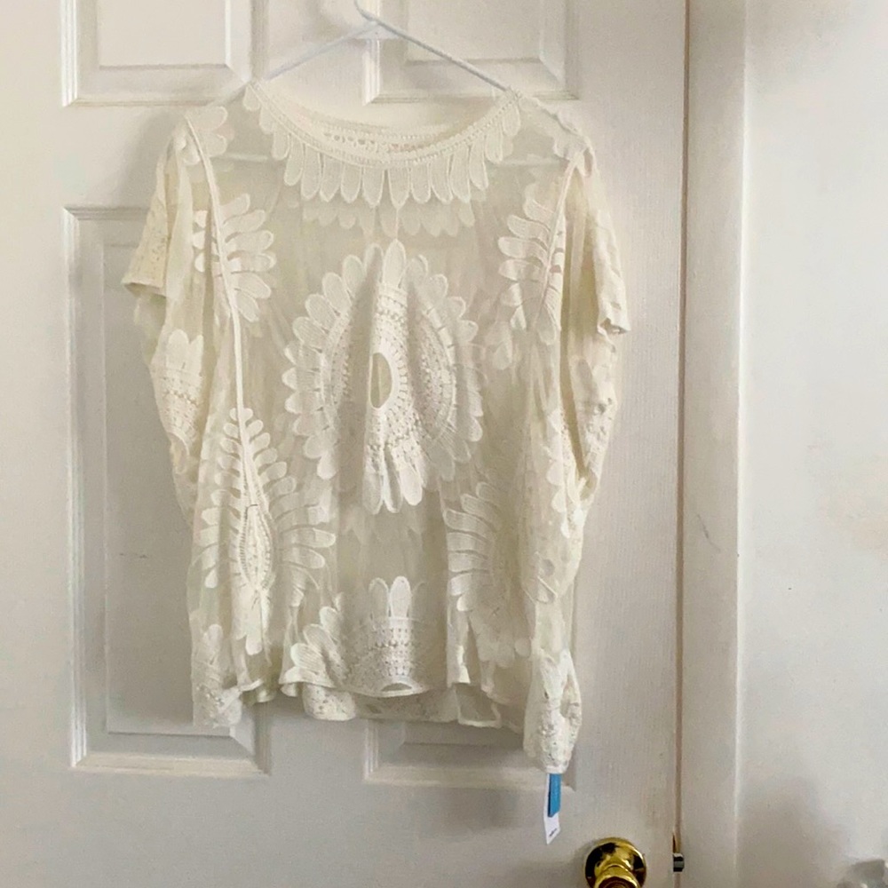 CUPSHE off white swim suit cover up